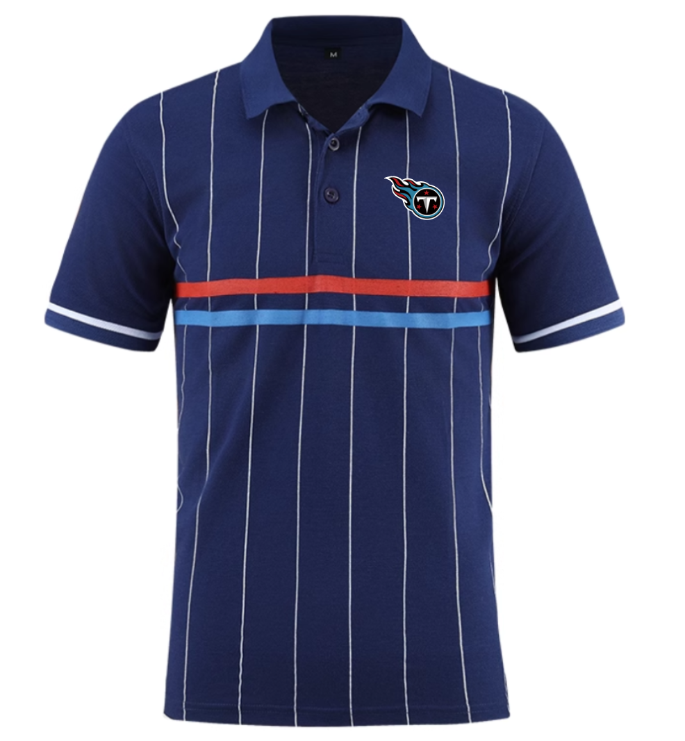 Tennessee Titans blue Men 2025 NFL polo T shirt->nfl t-shirts->Sports Accessory